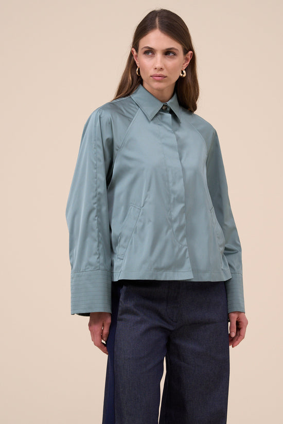 fedeli Tiche Tecno Satin Jacket DARKOLIVEGREEN