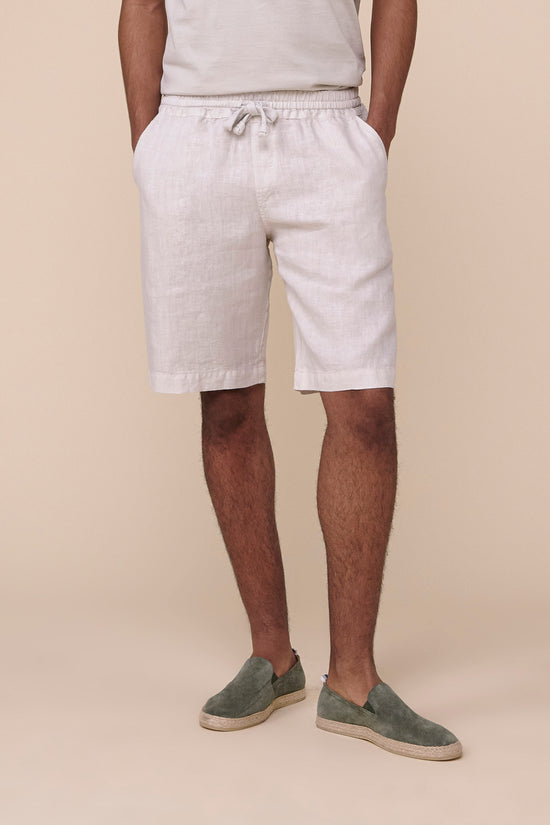 Fedeli Vico Linen Shorts SILVER