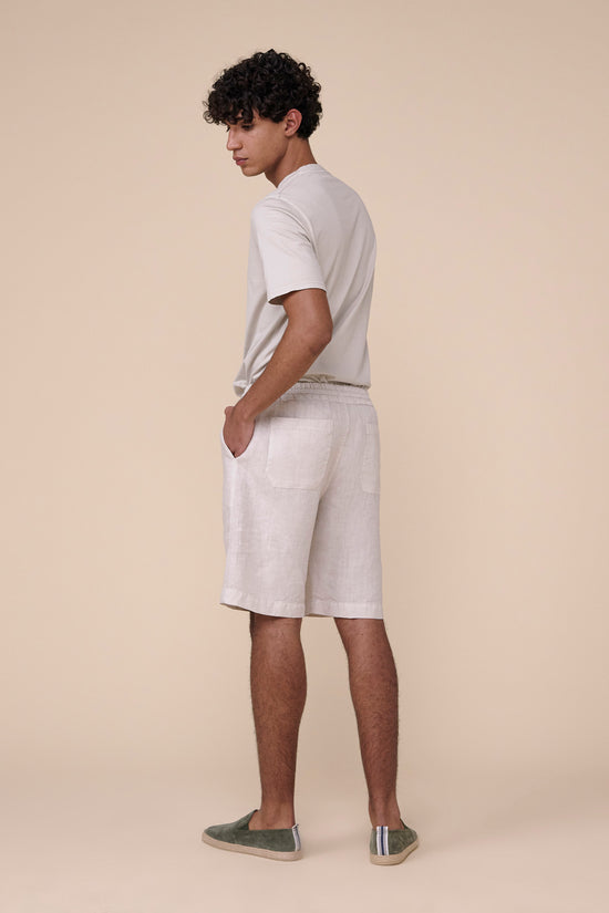 Fedeli Vico Linen Shorts SILVER
