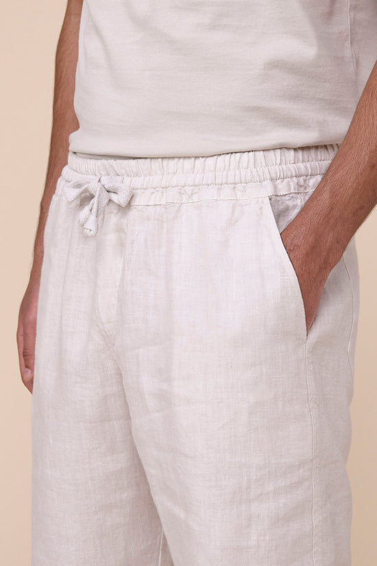 Fedeli Vico Linen Shorts SILVER
