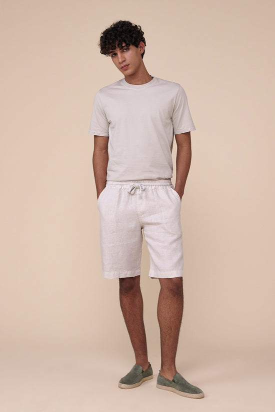 fedeli Vico Linen Shorts SILVER