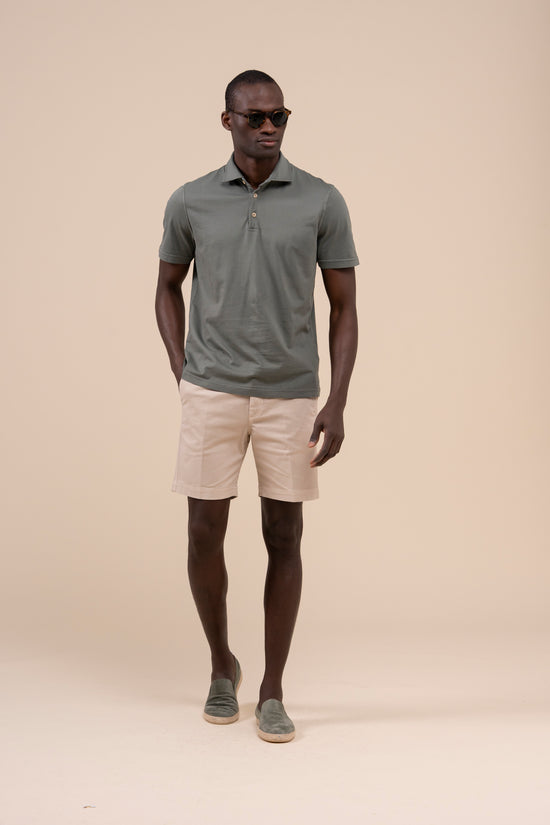 Fedeli Zero Organic Cotton Short Sleeve Polo GREEN