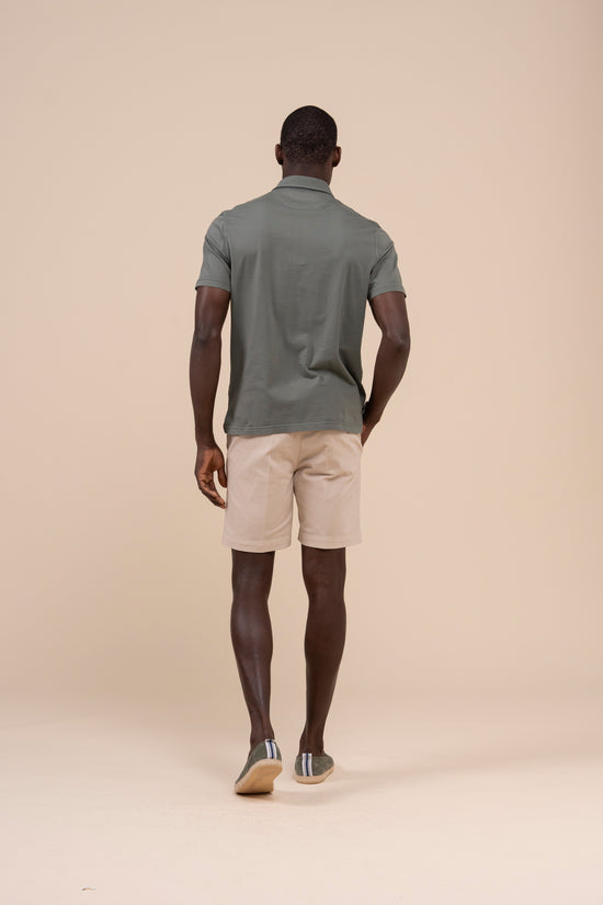 Fedeli Zero Organic Cotton Short Sleeve Polo GREEN