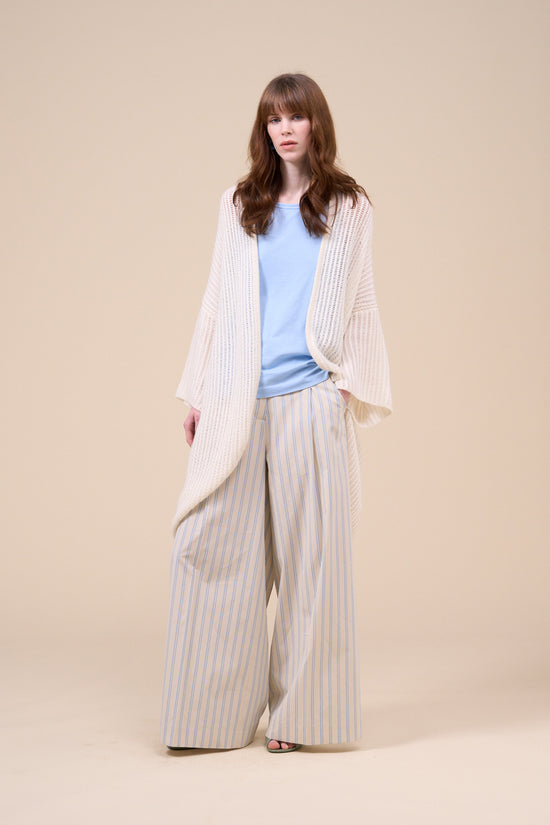 Fedeli Giunone Cashmere Linen Handmade Cardigan WHITE