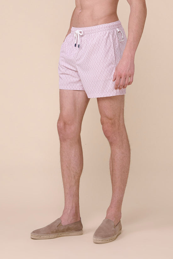 Fedeli Madeira - The Sakar Swim Trunk - Floral Pattern LIGHTCORAL