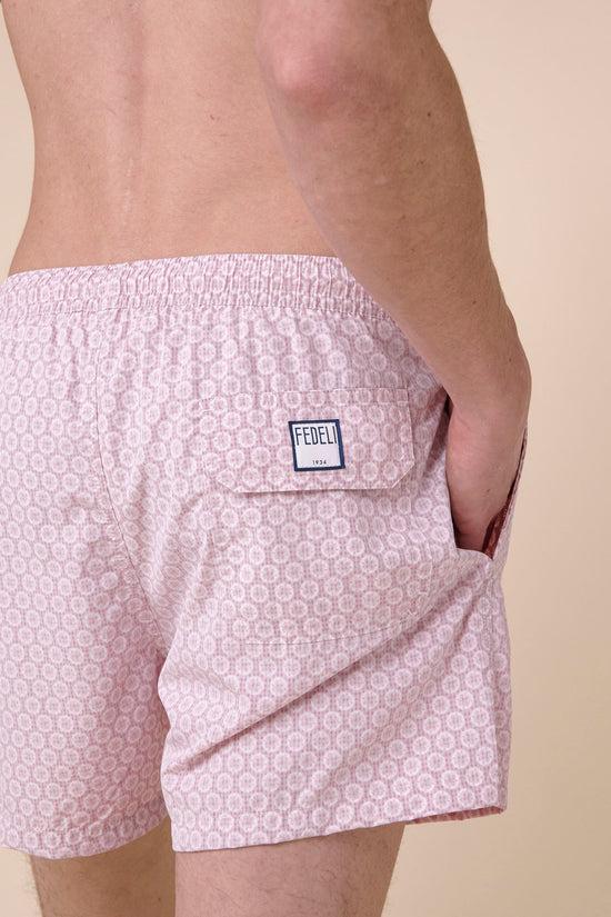 Fedeli Madeira - The Sakar Swim Trunk - Floral Pattern LIGHTCORAL