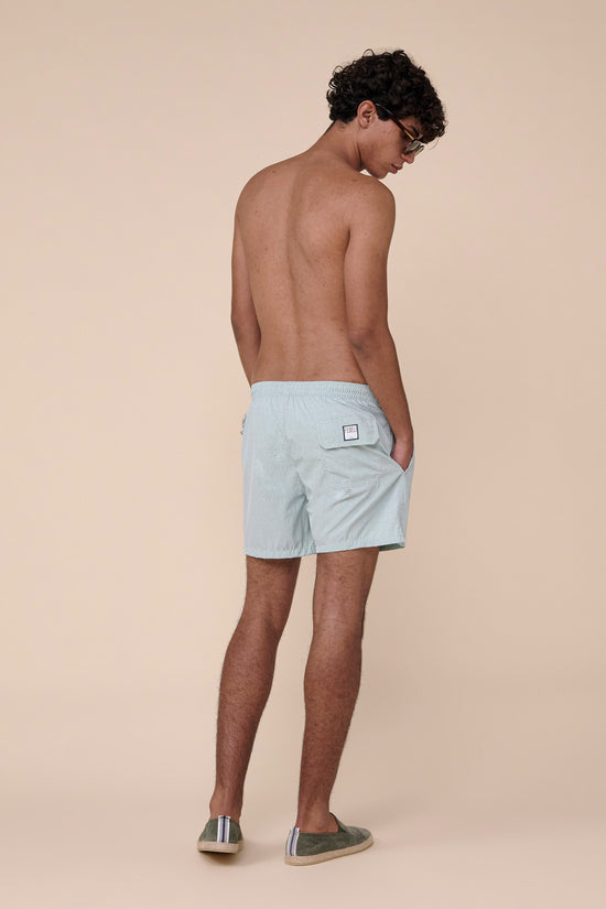 Fedeli Madeira - The Sakar Swim Trunk - Flowers And Dots Pattern GREEN