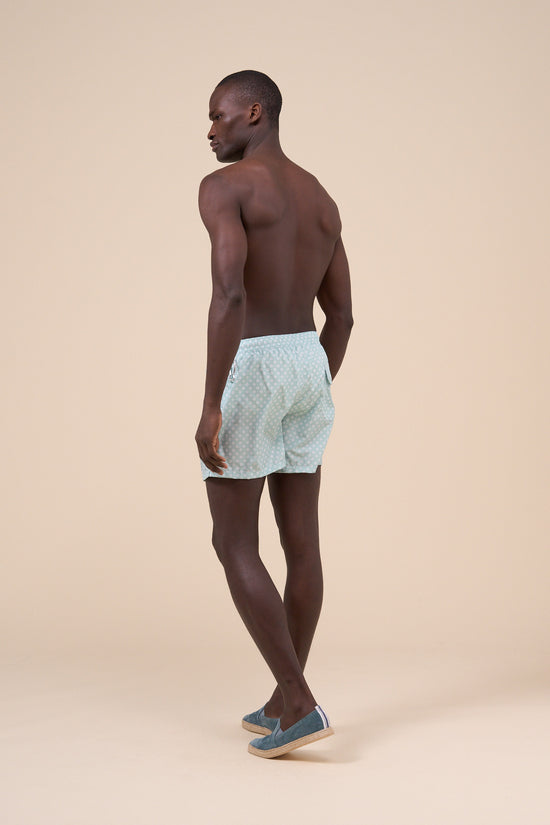 Fedeli Madeira - The Sustainable Swim Trunk - Daisy Pattern PALETURQUOISE