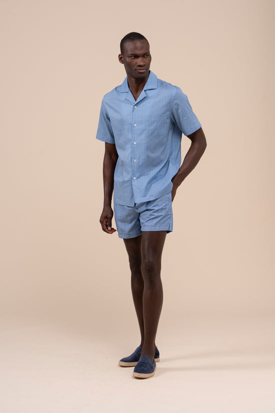 fedeli Madeira - The Sustainable Swim Trunk - Geometric Pattern MEDIUMBLUE fedeli Madeira - The Sustainable Swim Trunk - Geometric Pattern MEDIUMBLUE