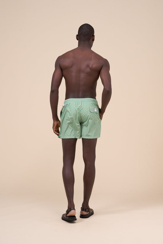 Fedeli Madeira - The Sustainable Swim Trunk - Giraffe Pattern GREEN