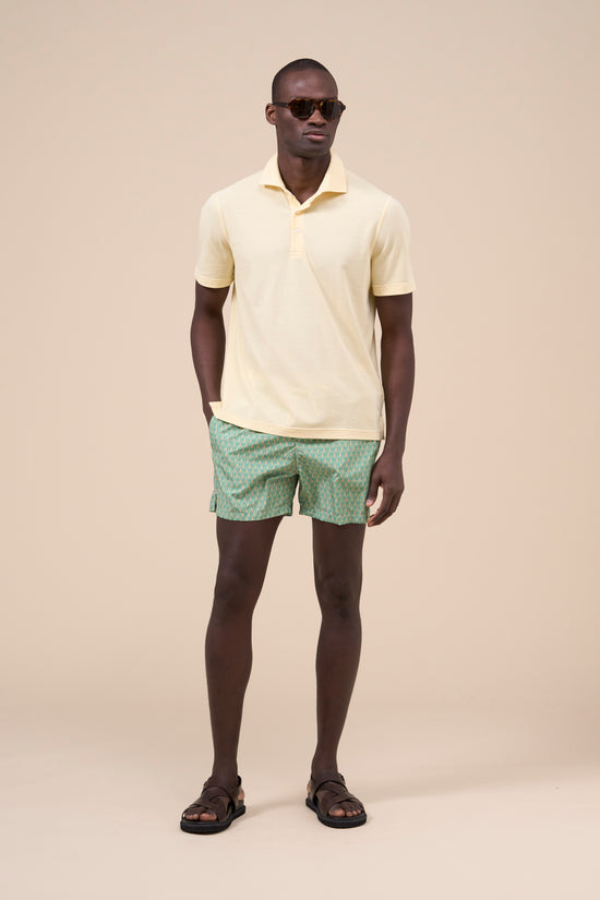 fedeli Madeira - The Sustainable Swim Trunk - Giraffe Pattern GREEN