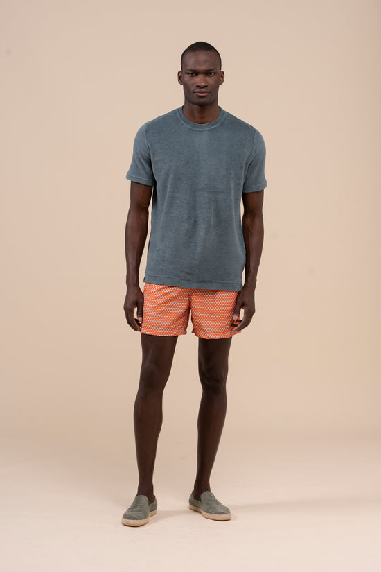 fedeli Madeira - The Sustainable Swim Trunk - Jellyfishes Pattern ORANGE