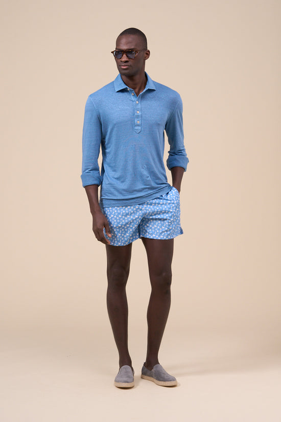 Fedeli Madeira - The Sustainable Swim Trunk - Marine Animals Pattern MIDNIGHTBLUE