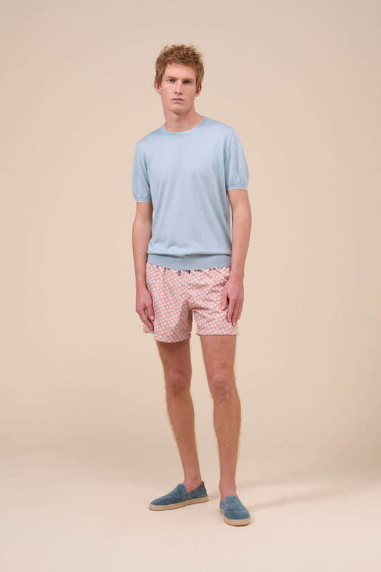 fedeli Madeira - The Sustainable Swim Trunk - Mini Turtles Pattern ORANGE