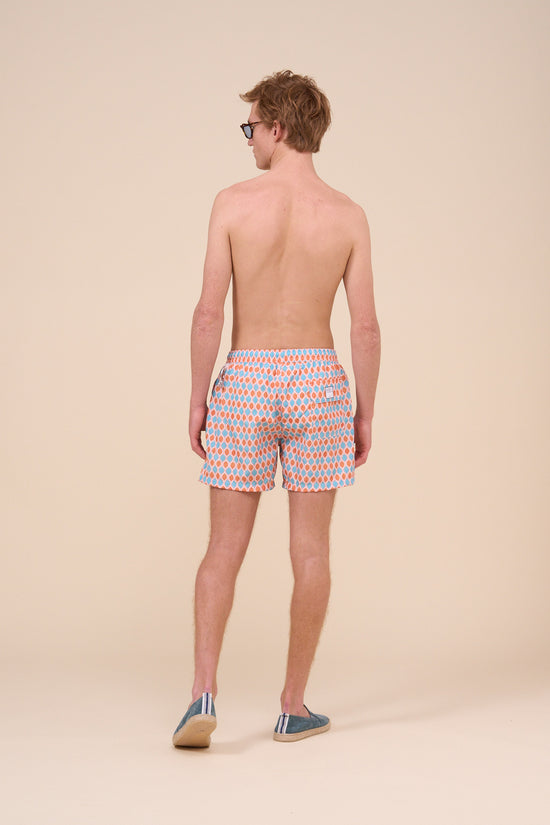 Fedeli Madeira - The Sustainable Swim Trunk - Oval Pattern DARKCYAN