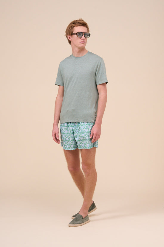 fedeli Madeira - The Sustainable Swim Trunk - Passion Flower Pattern GREEN fedeli Madeira - The Sustainable Swim Trunk - Passion Flower Pattern GREEN