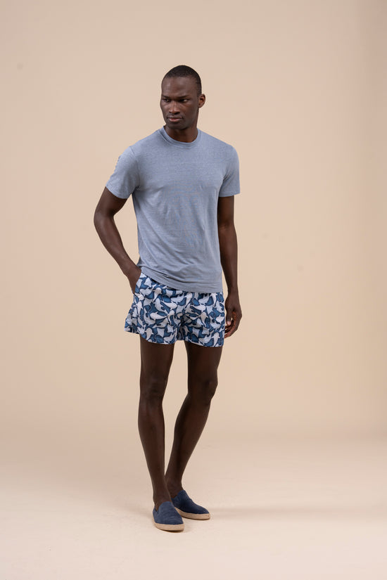 fedeli Madeira - The Sustainable Swim Trunk - Shark Pattern MIDNIGHTBLUE fedeli Madeira - The Sustainable Swim Trunk - Shark Pattern MIDNIGHTBLUE