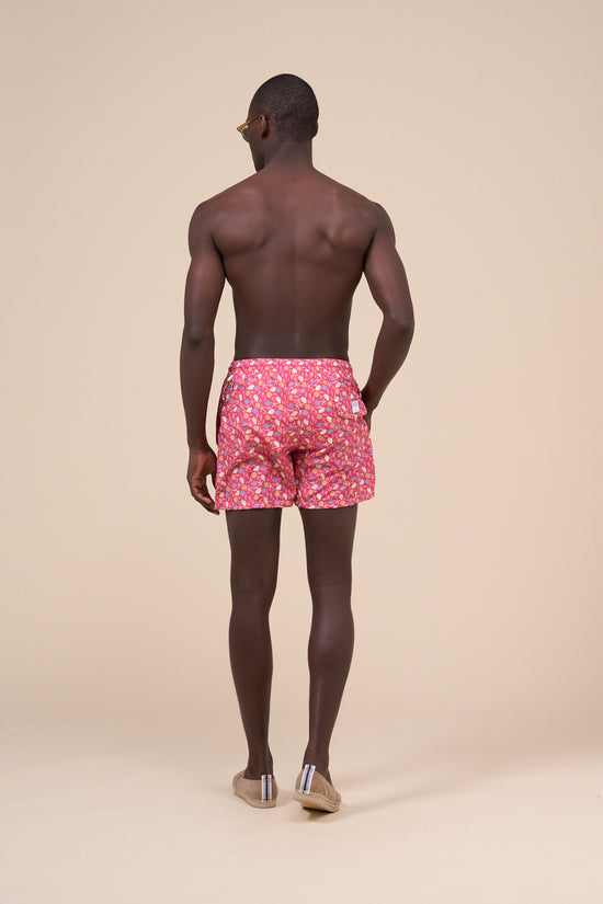 Fedeli Madeira - The Sustainable Swim Trunk - Shells Pattern LIGHTCORAL