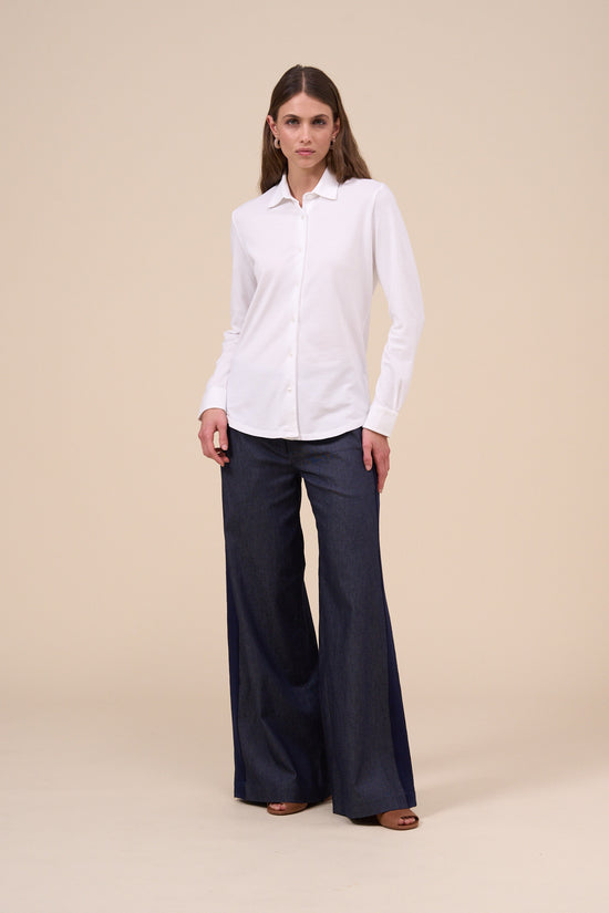 Fedeli New Fenice Organic Piquet Long Sleeve Shirt LIGHTCORAL