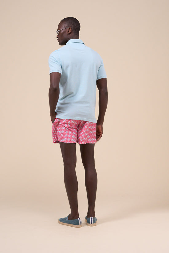 Fedeli North Piquet Short Sleeve Polo CORNFLOWERBLUE