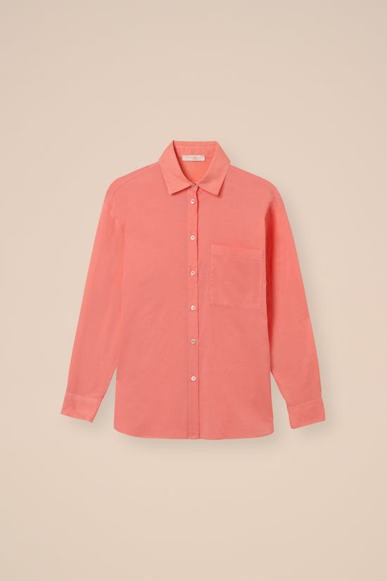 fedeli Palmaria Cotton Voile Dusty Shirt LIGHTCORAL fedeli Palmaria Cotton Voile Dusty Shirt LIGHTCORAL