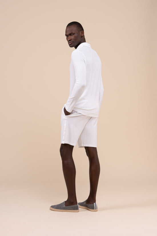 Fedeli Peter Terry Light Dusty Long Sleeve Polo MIDNIGHTBLUE