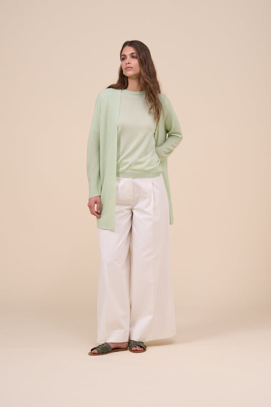 Fedeli Rometta Pearly Cashmere Silk Open Cardigan SAND