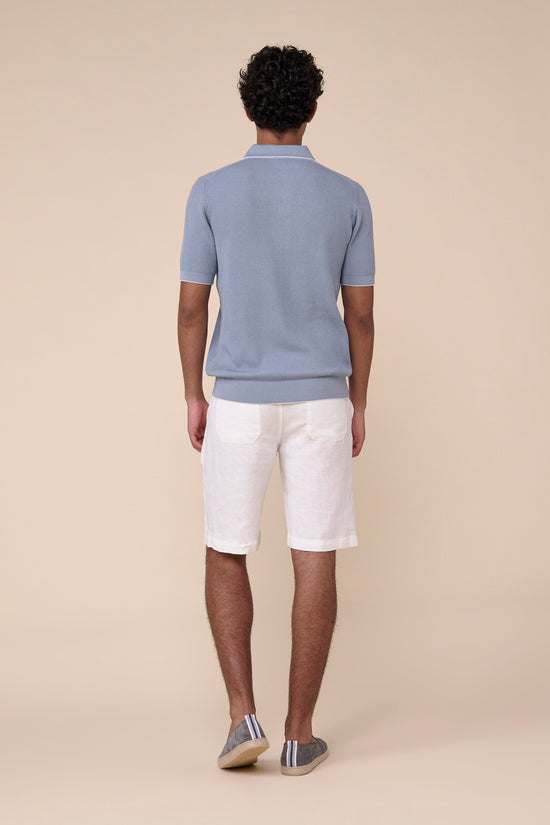 Fedeli Scott Organic Cotton Light Dusty Polo Shirt SILVER