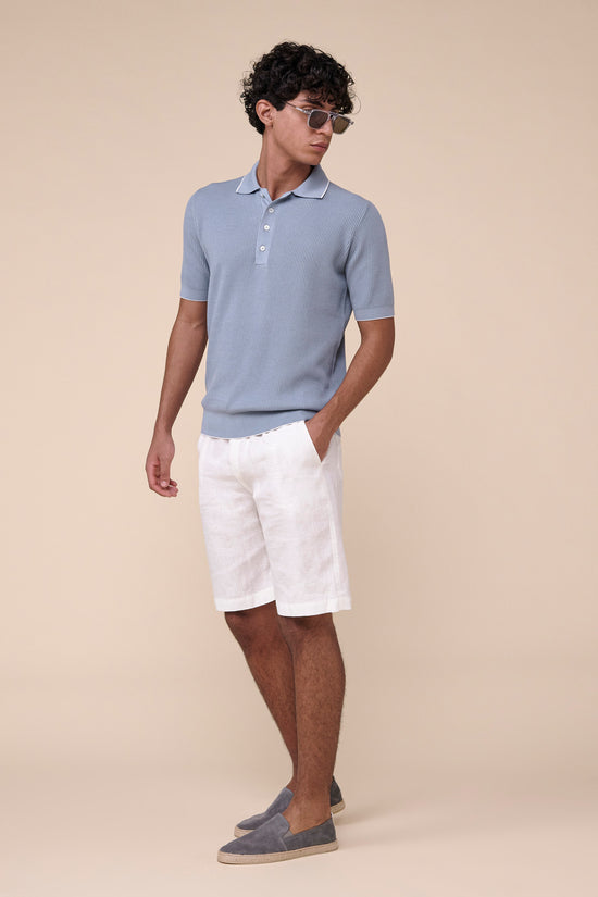 Fedeli Scott Organic Cotton Light Dusty Polo Shirt SILVER