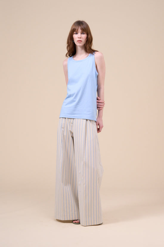 Fedeli Spargi Organic Cotton Sleveless Top LIGHTSTEELBLUE
