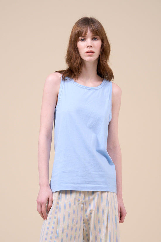 fedeli Spargi Organic Cotton Sleveless Top LIGHTSTEELBLUE