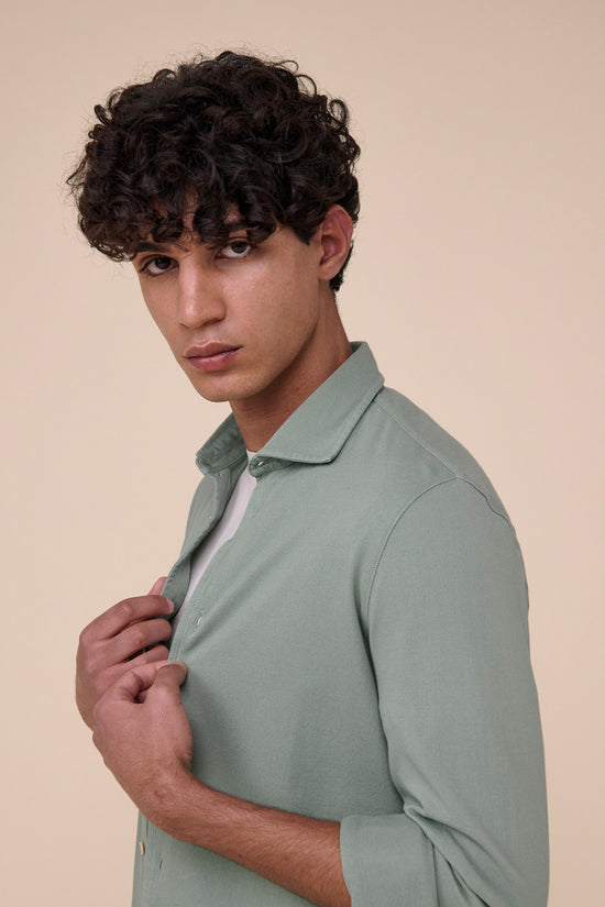Fedeli Steve Piquet Organic Cotton Shirt LIGHTGREEN
