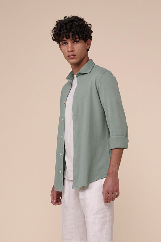 fedeli Steve Piquet Organic Cotton Shirt LIGHTGREEN