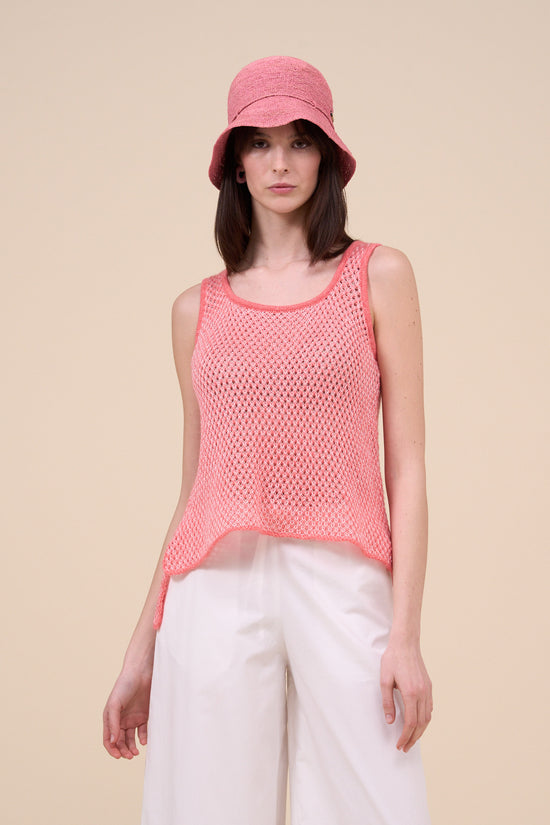 fedeli Stige Cashmere Linen Handmade Top LIGHTCORAL fedeli Stige Cashmere Linen Handmade Top LIGHTCORAL