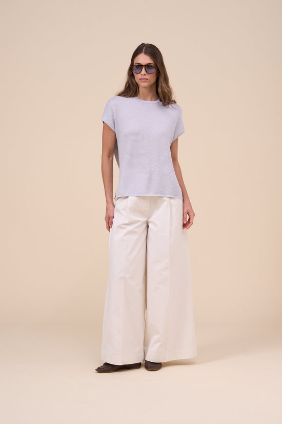 Fedeli Talassa Lunar Cotton Blend Top LIGHTSTEELBLUE