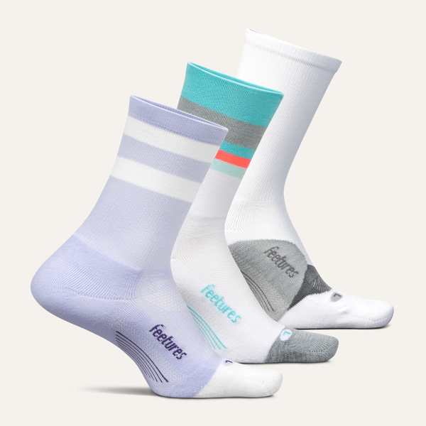 feetures Elite Light Cushion Mini Crew 3 Pack navy swell mix