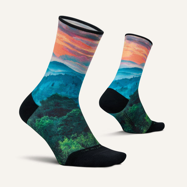Feetures Elite Light Cushion Mini Crew - Limited Edition - Landscape Collection Smoky