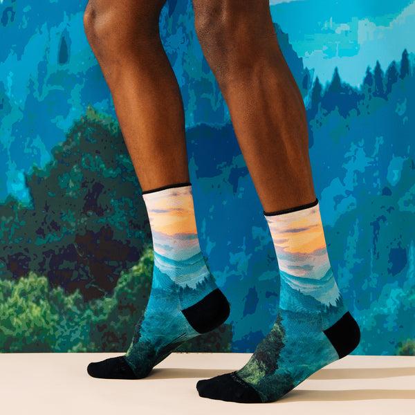 Feetures Elite Light Cushion Mini Crew - Limited Edition - Landscape Collection Smoky