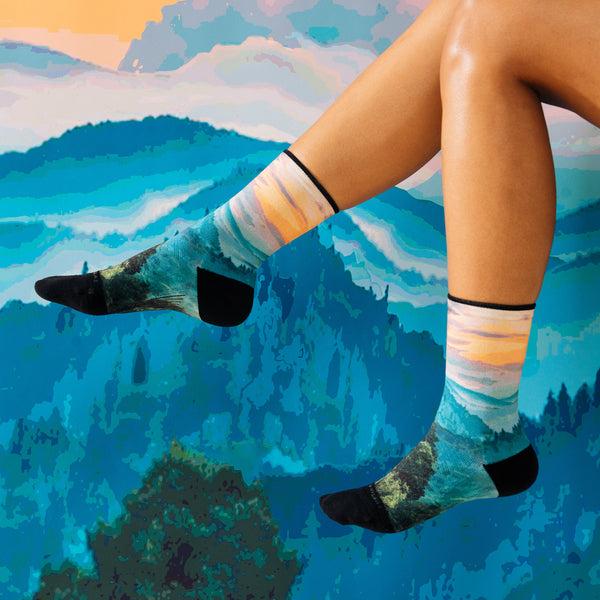 Feetures Elite Light Cushion Mini Crew - Limited Edition - Landscape Collection Smoky