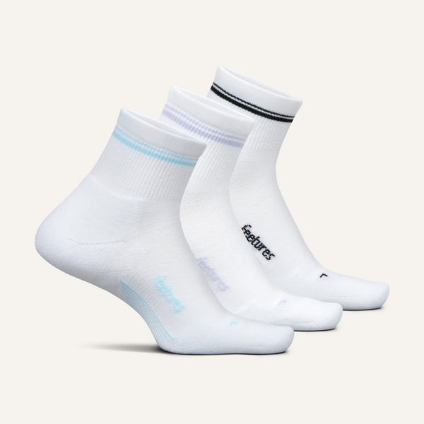 feetures Elite Max Cushion Quarter Limited Edition Stripe 3 Pack stripe mix