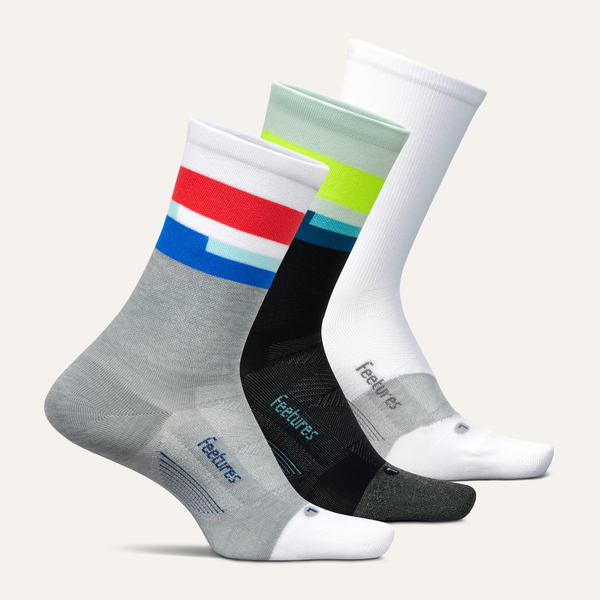 feetures Elite Ultra Light Mini Crew 3 Pack mission bayside mix
