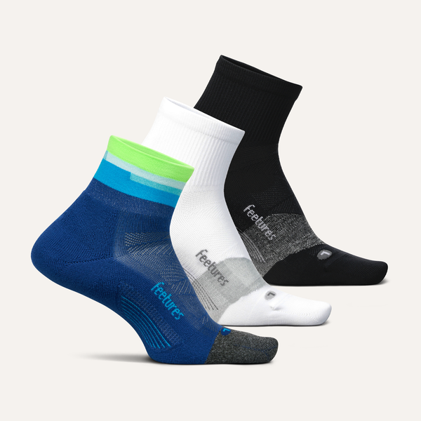 feetures Elite Ultra Light Quarter 3 Pack surfboard basic mix