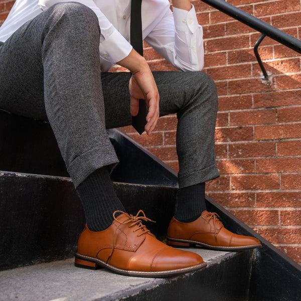 Feetures Everyday Men's Max Cushion Crew Casual Rib Black