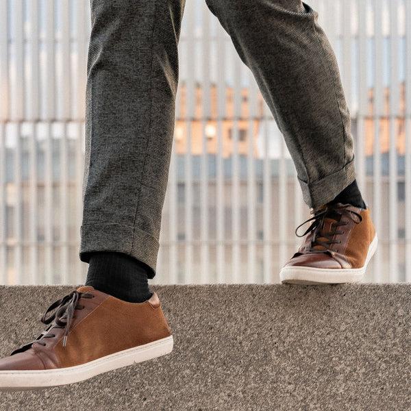 Feetures Everyday Men's Max Cushion Crew Classic Rib Black