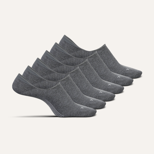 Feetures Everyday Men's Ultra Light Invisible 6 Pack Black