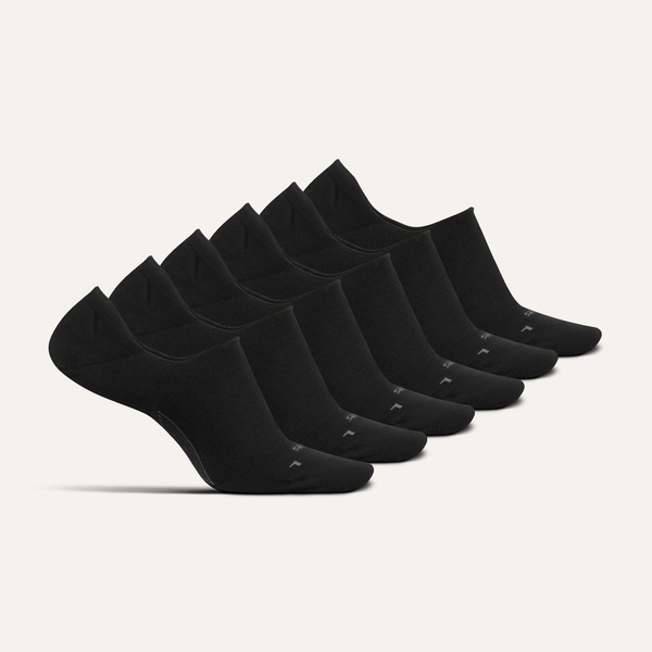 feetures Everyday Men's Ultra Light Invisible 6 Pack black