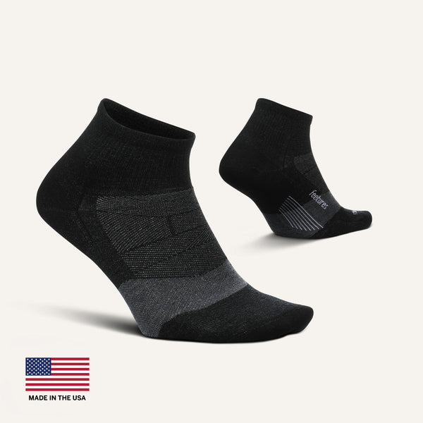 Feetures Merino 10 Ultra Light Quarter Charcoal