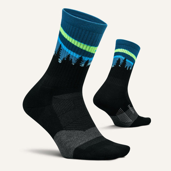 Feetures Trail Max Cushion Mini Crew Blue Aurora