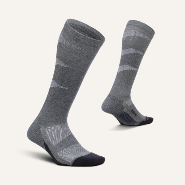 Feetures Graduated Compression Light Cushion Knee High Gray
