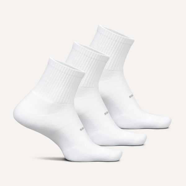 feetures High Performance Max Cushion Quarter Tall 3 Pack white mix